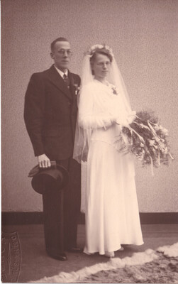 Trouwfoto Bouwe en Geertje.
